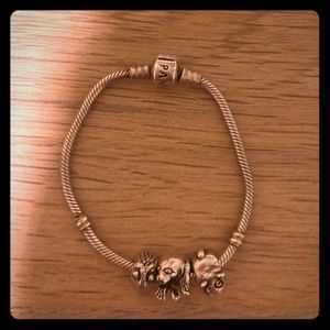 Silver pandora cha bracelet